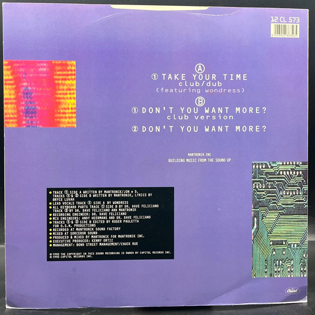 Mantronix - Take Your Time (Single)