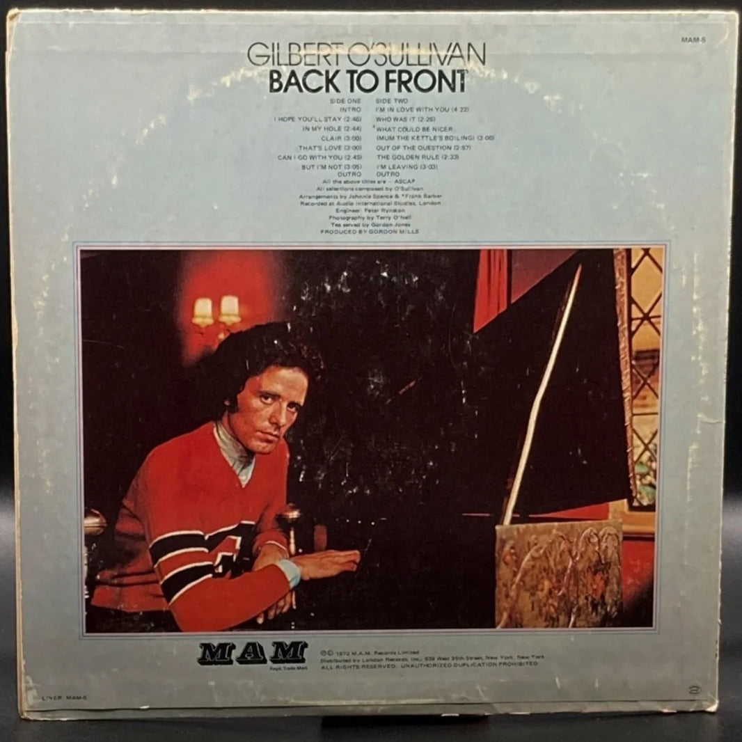 Gilbert O'Sullivan - Back To Front