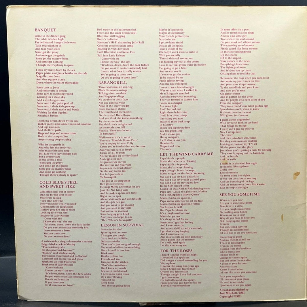 Joni Mitchell - For The Roses