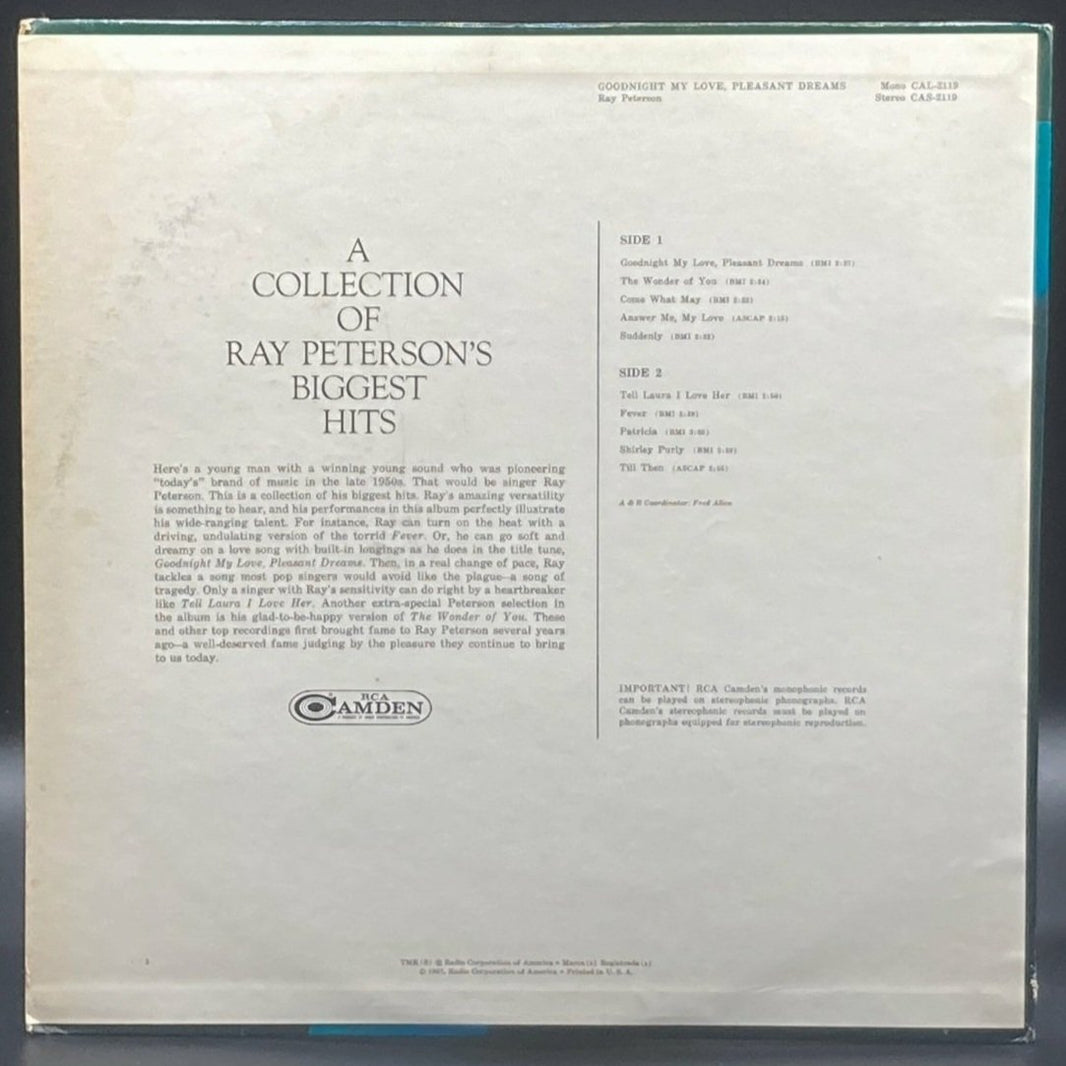 Ray Peterson - Goodnight My Love, Pleasant Dreams