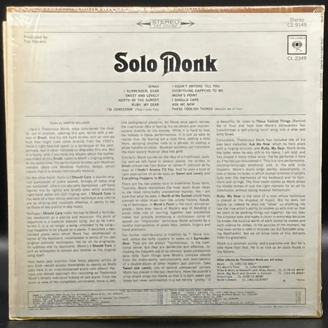Thelonious Monk - Solo Monk