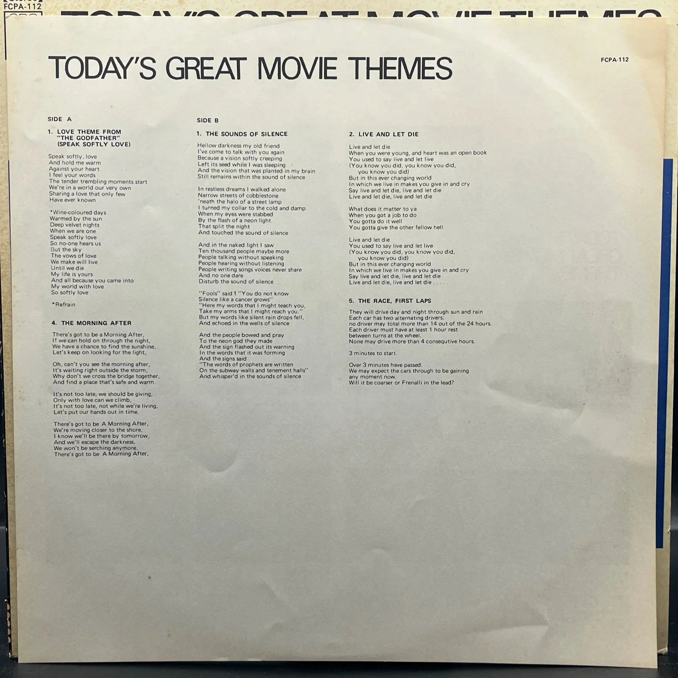Today's Great Movie Themes