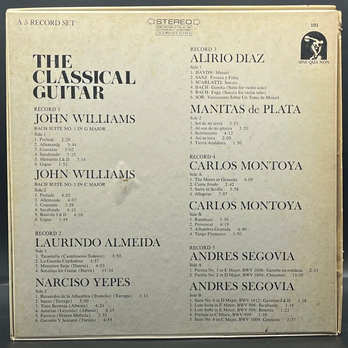 Andrés Segovia, Laurindo Almeida, John Williams, Carlos Montoya, Manitas De Plata, Alirio Díaz, Narciso Yepes – The Classical Guitar (Box Set)