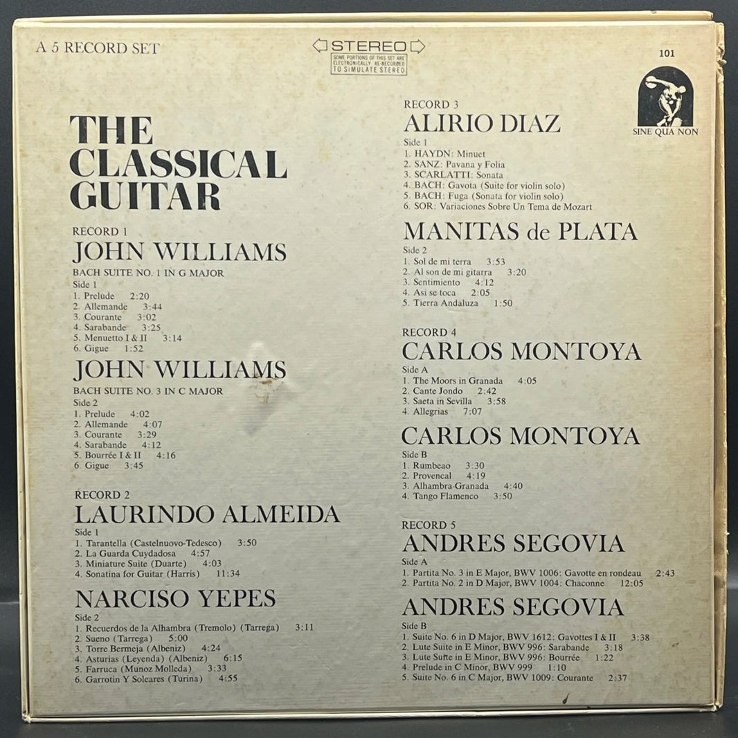Andrés Segovia, Laurindo Almeida, John Williams, Carlos Montoya, Manitas De Plata, Alirio Díaz, Narciso Yepes – The Classical Guitar (Box Set)
