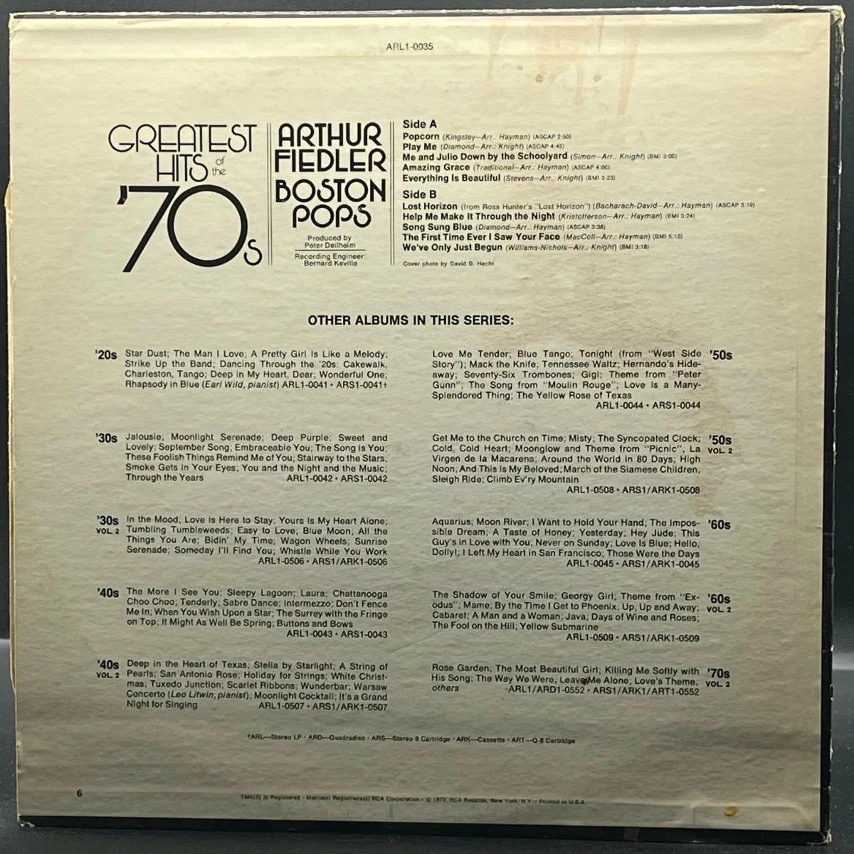 Arthur Fiedler & The Boston Pops - Greatest Hits Of The '70's