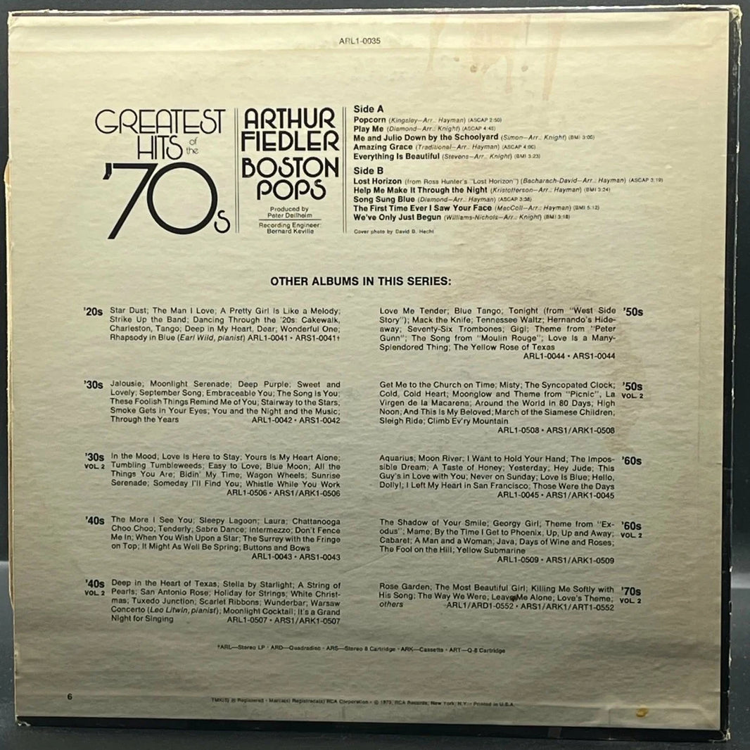 Arthur Fiedler & The Boston Pops - Greatest Hits Of The '70's