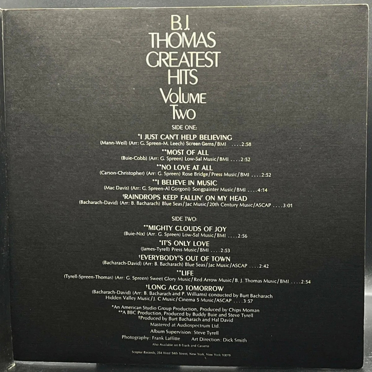 BJ Thomas - Greatest Hits Volume Two