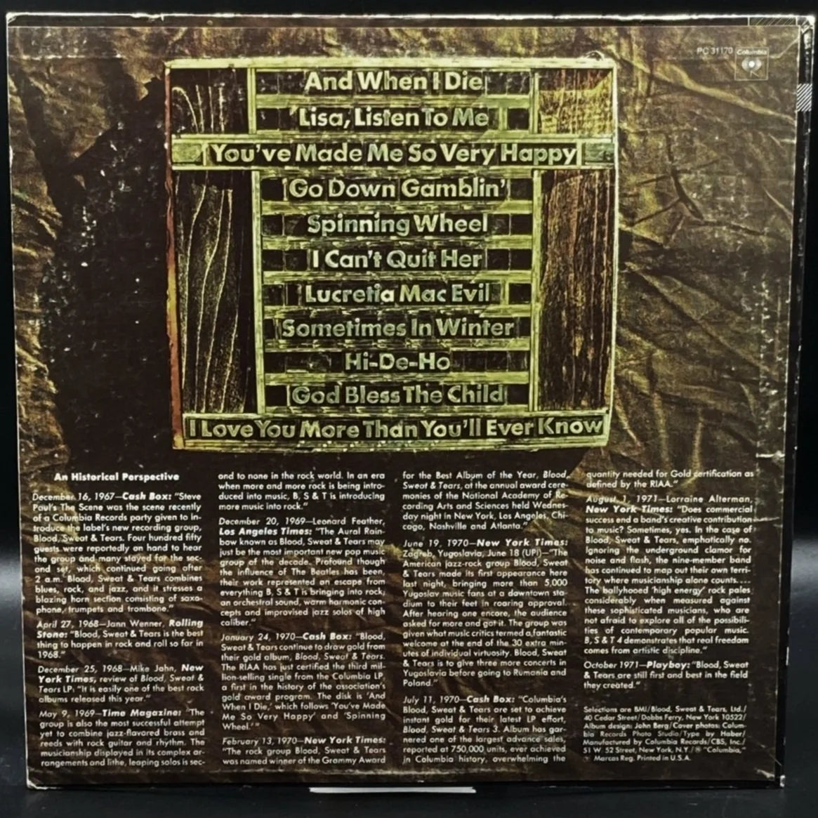 Blood, Sweat & Tears - Blood, Sweat and Tears Greatest Hits
