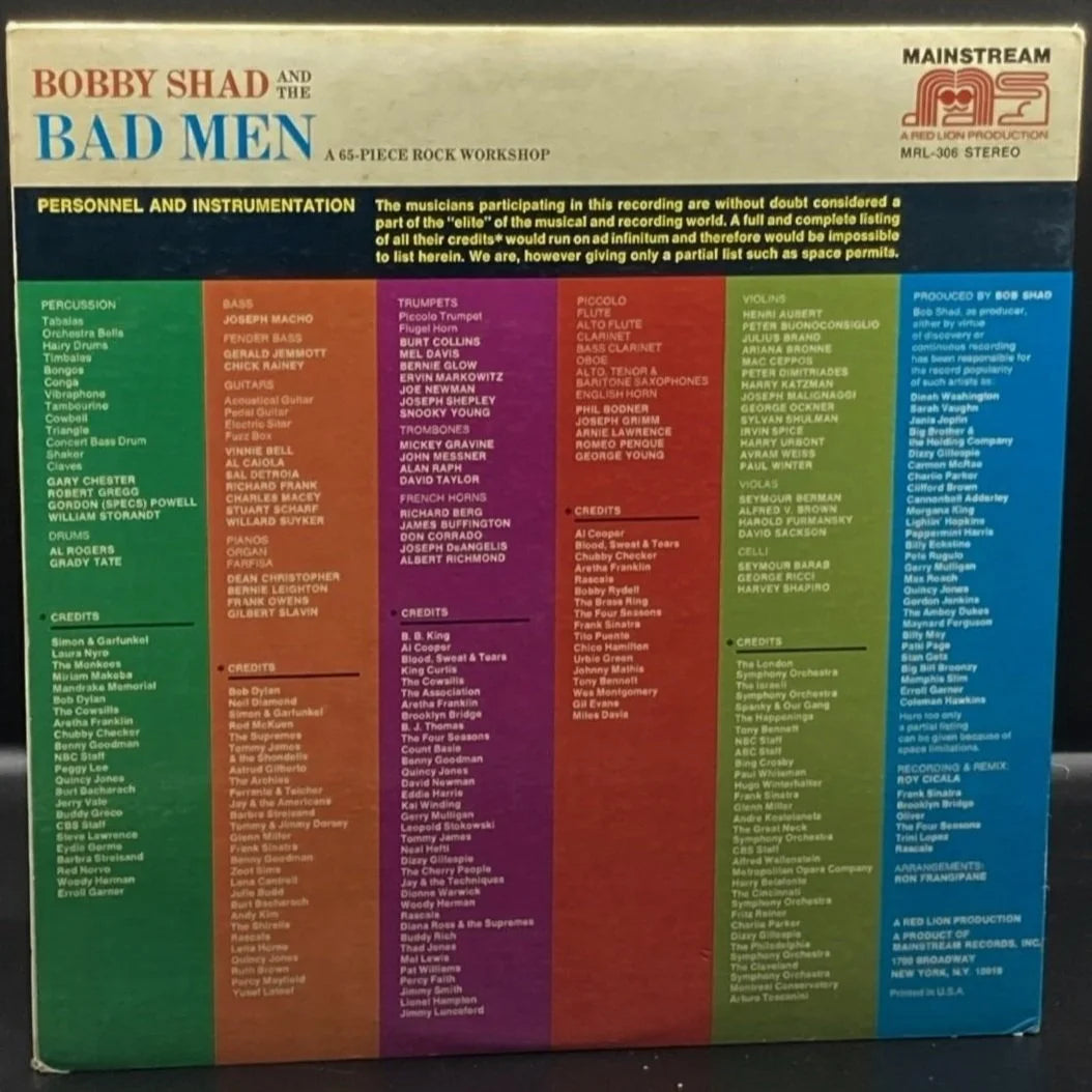 Bobby Shad & The Bad Men - A 65-Piece Rock Workshop