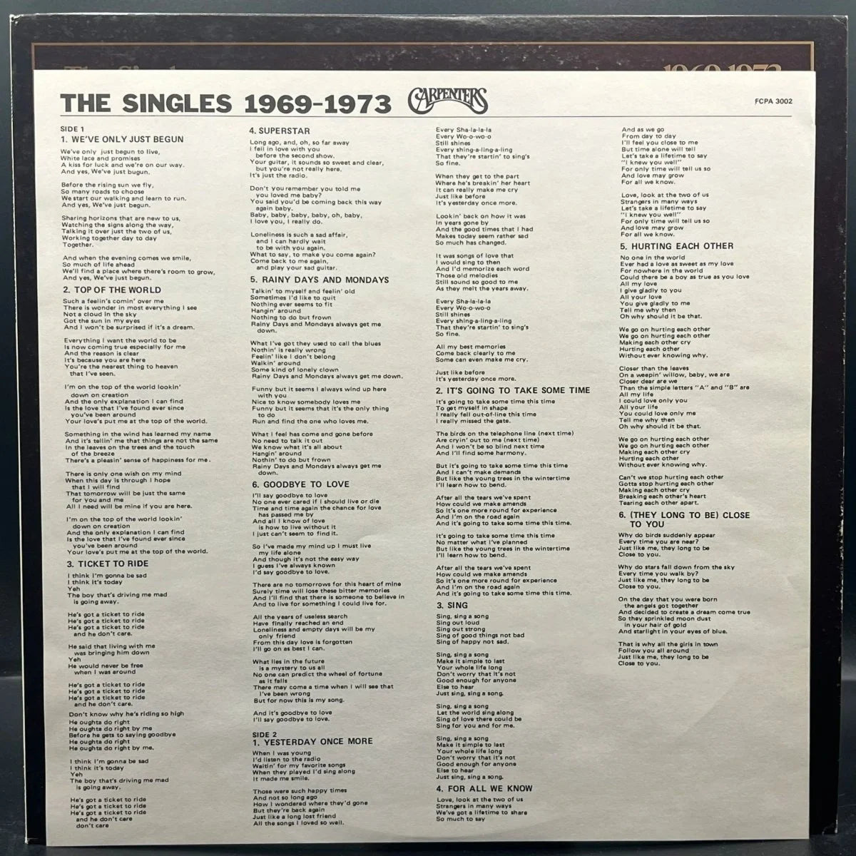 Carpenters - The Singles 1969 - 1973