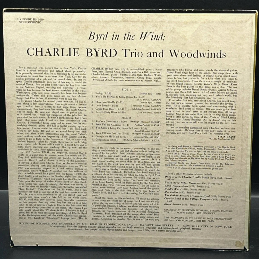Charlie Byrd Trio - Byrd in the Wind