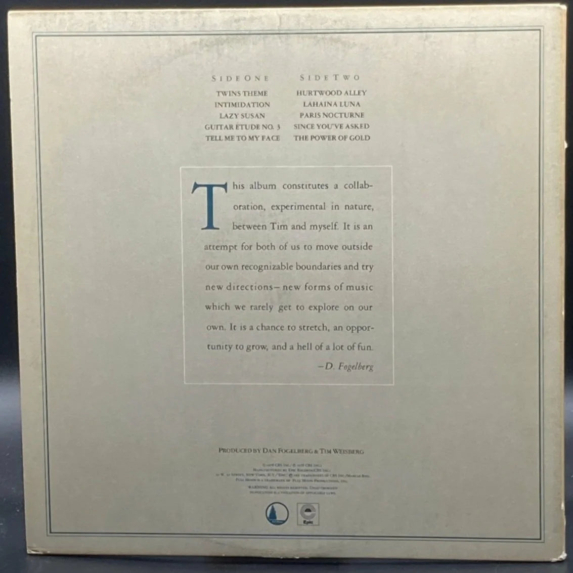 Dan Fogelberg & Tim Weisberg - Twin Sons of Different Mothers