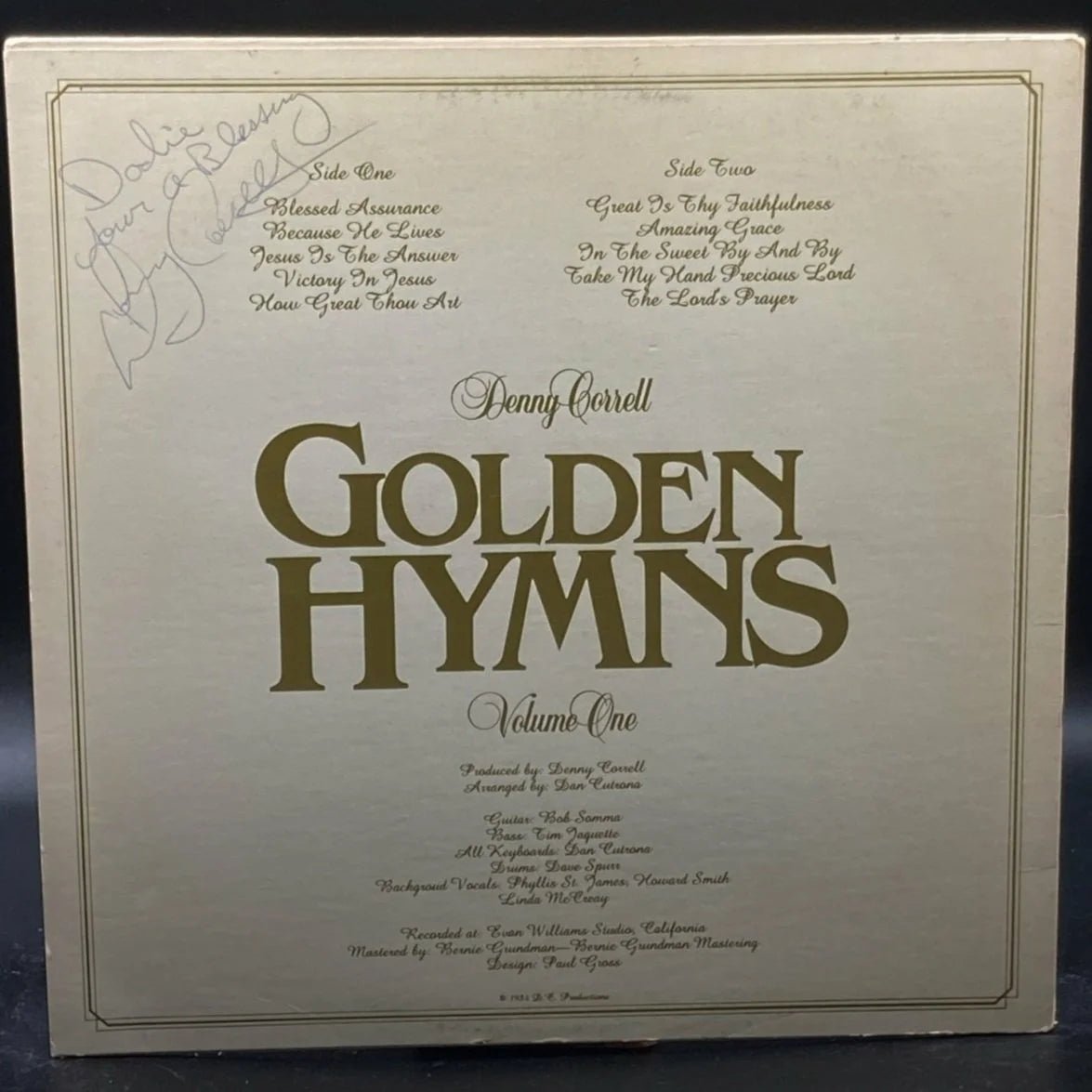 Denny Correll - Golden Hymns, Vol. I (Autographed) - My Store