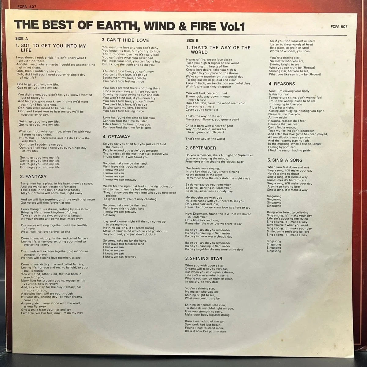Earth, Wind & Fire - The Best Of Earth, Wind & Fire Vol. I