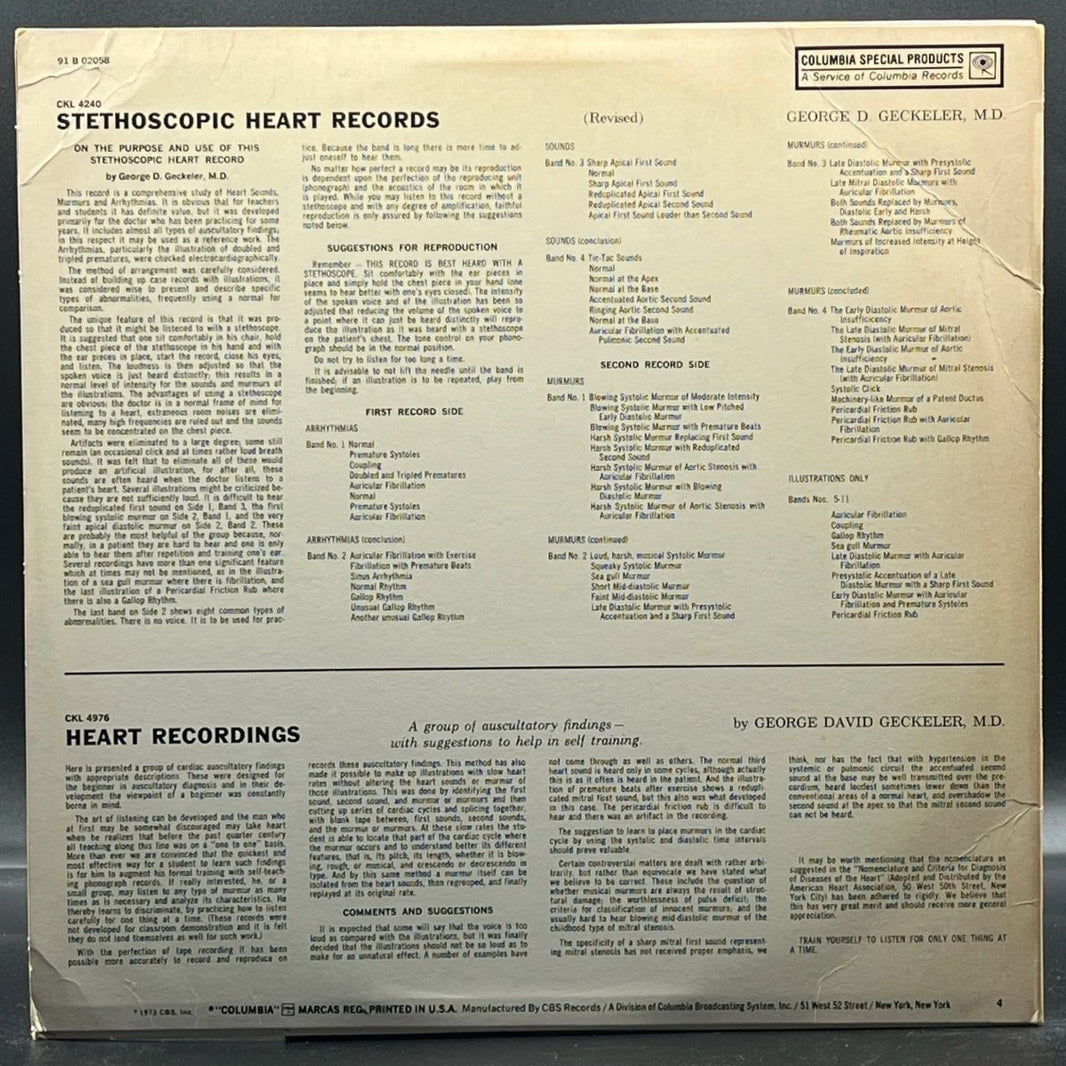 George David Geckeler M.D. - Stethoscopic Heart Recordings (Revised)