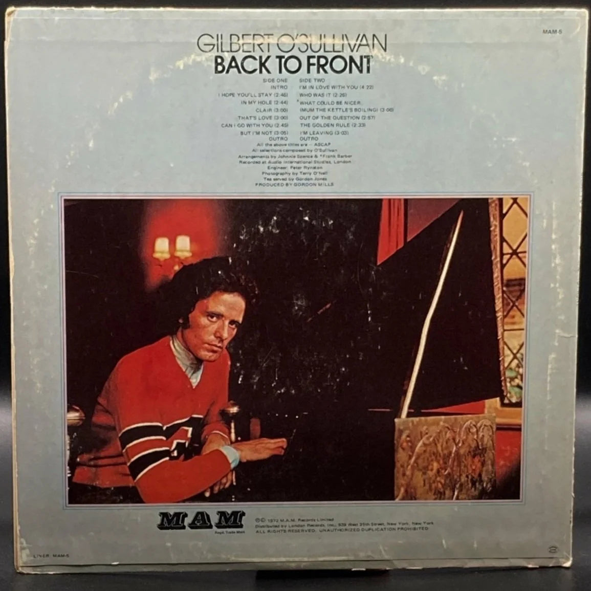 Gilbert O'Sullivan - Back To Front