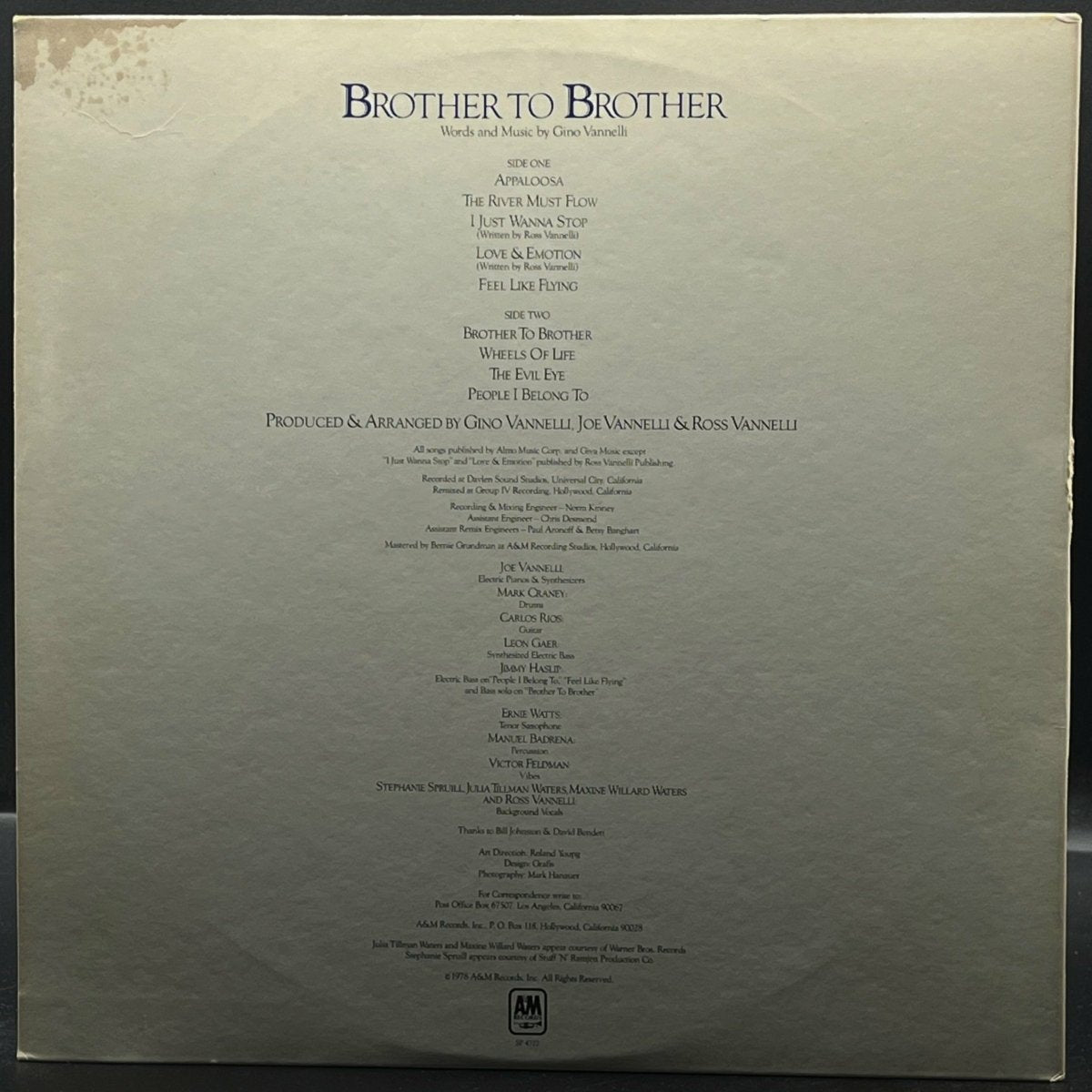 Gino Vannelli - Brother To Brother
