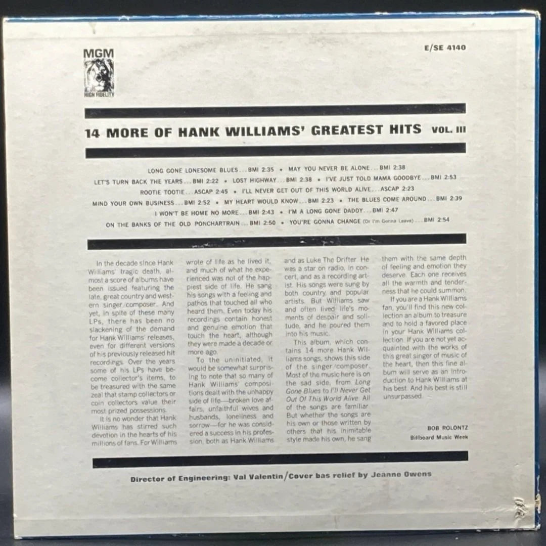 Hank Williams, Sr. - Greatest Hits Vol. III