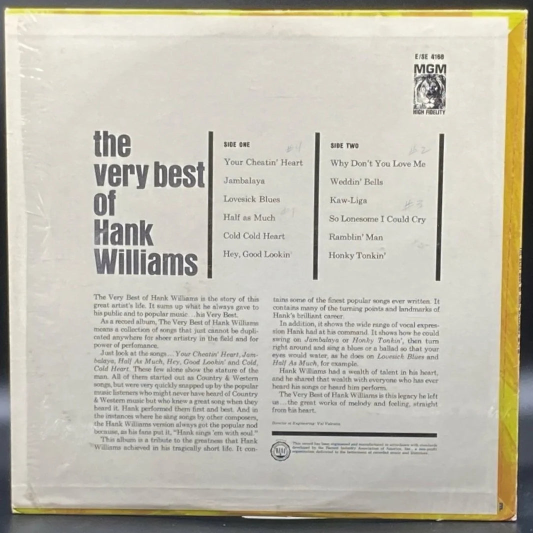 Hank Williams, Sr. - The Very Best of Hank Williams