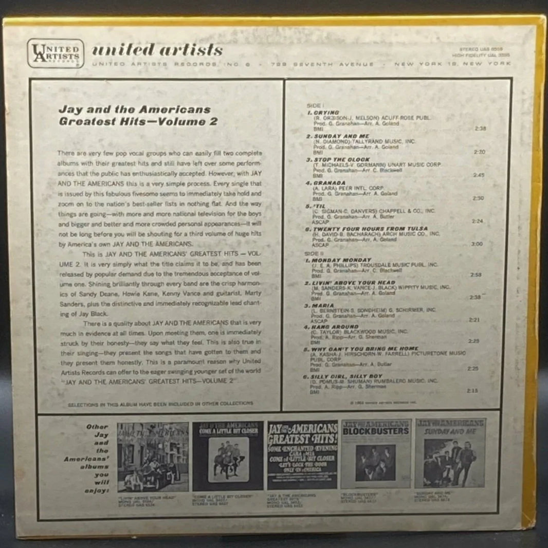 Jay & The Americans - Greatest Hits Vol. 2