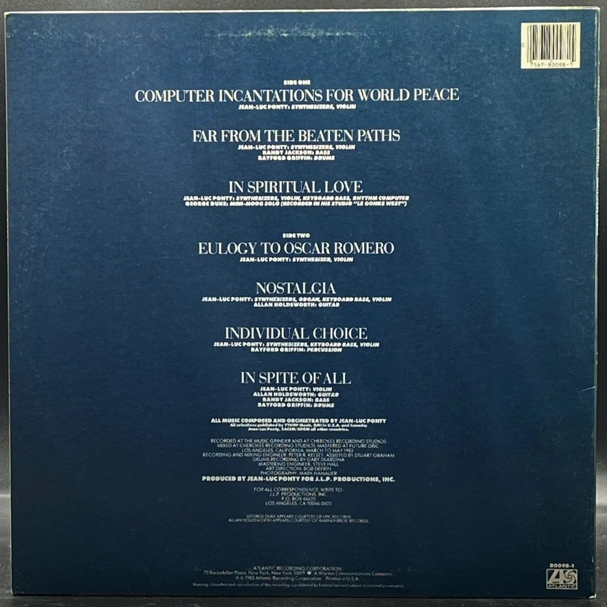 Jean-Luc Ponty - Individual Choice