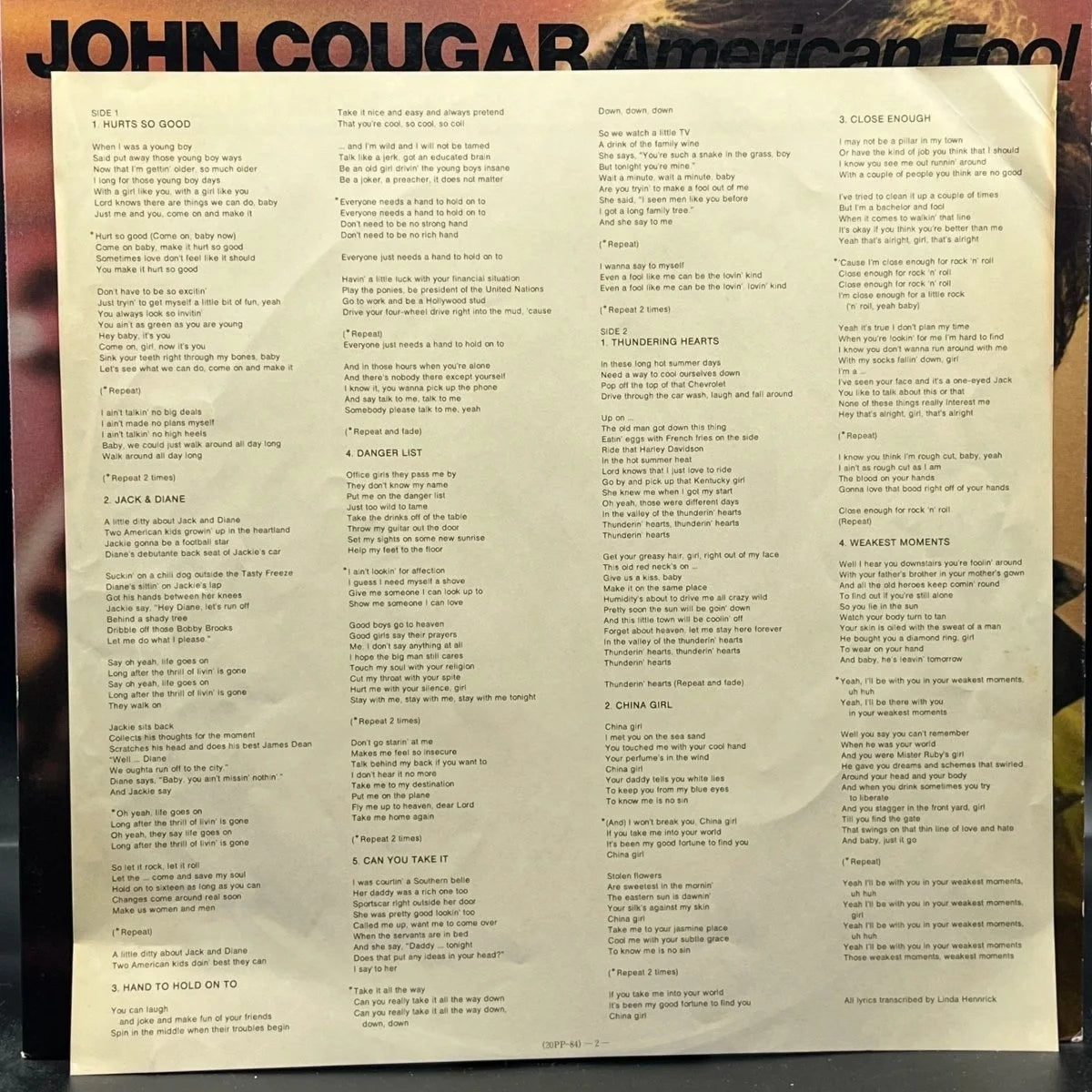 John Cougar Mellencamp - American Fool