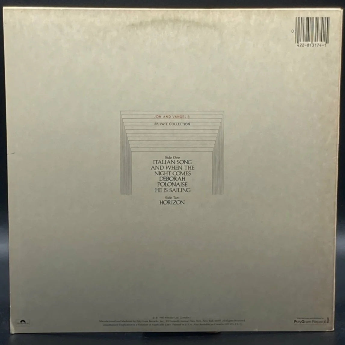 Jon Anderson with Vangelis - Private Collection