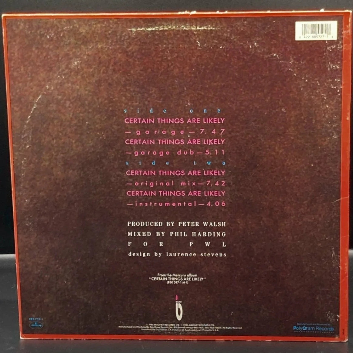 Kissing The Pink - Certain Things Are Likely (Single)