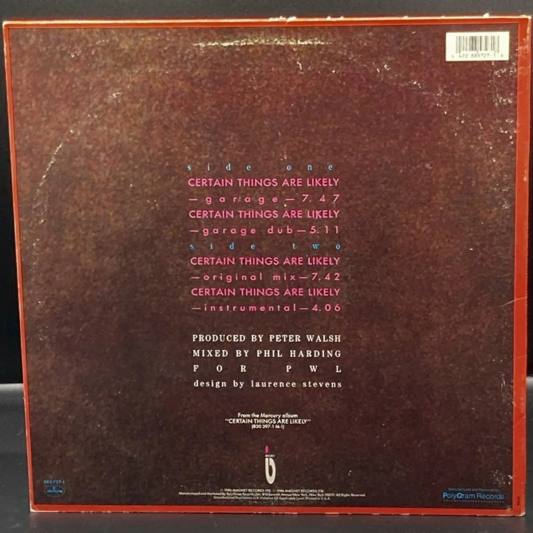 Kissing The Pink - Certain Things Are Likely (Single)