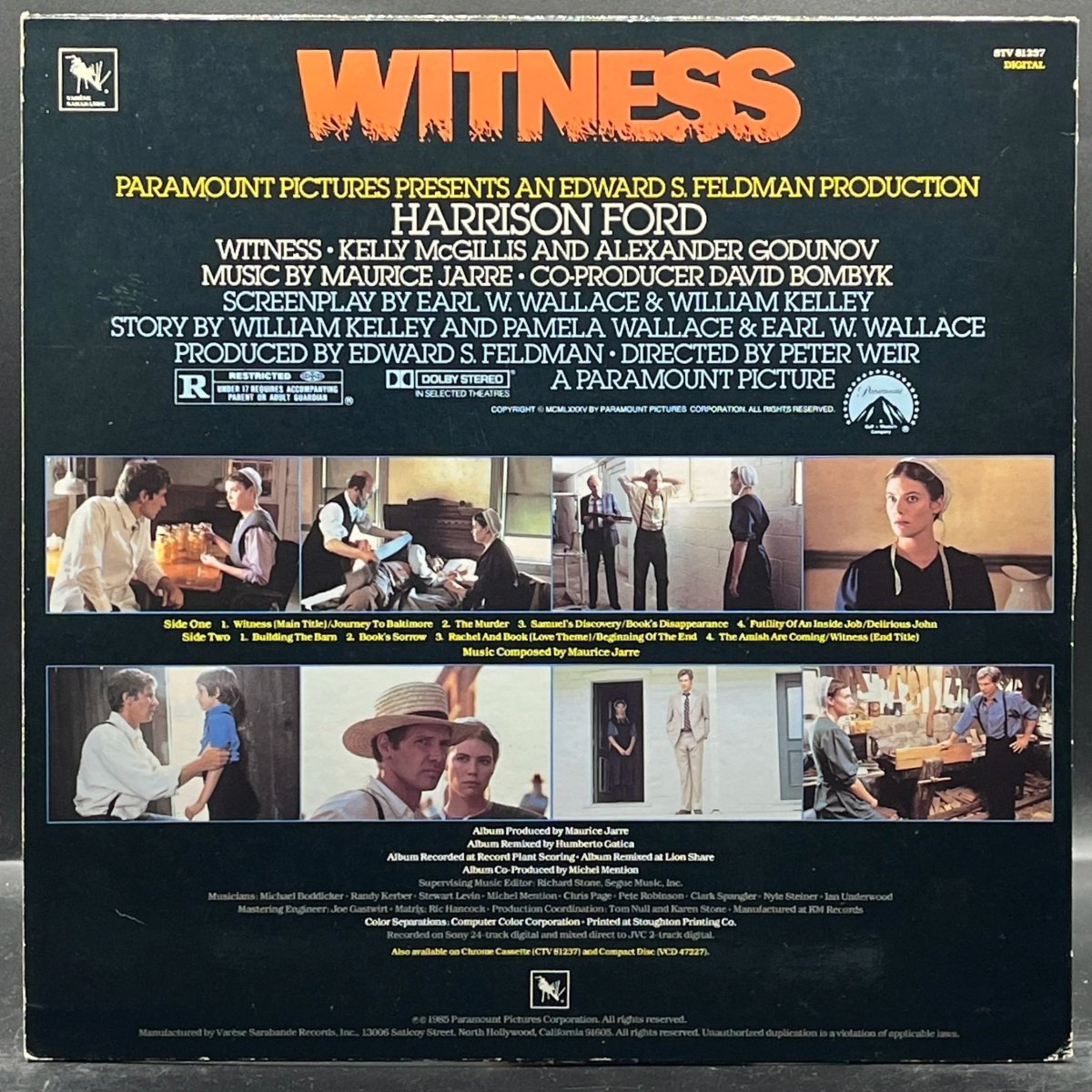 Maurice Jarre - Witness (Original Motion Picture Soundtrack)