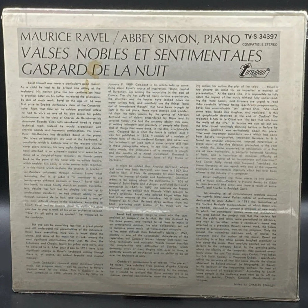 Ravel (Simon) - Valses Nobles Et Sentimentales/Gaspard De La Nuit