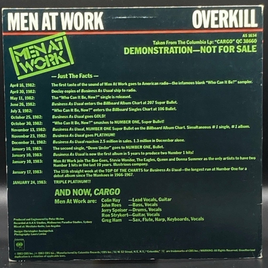 Men at Work - Overkill (Single)