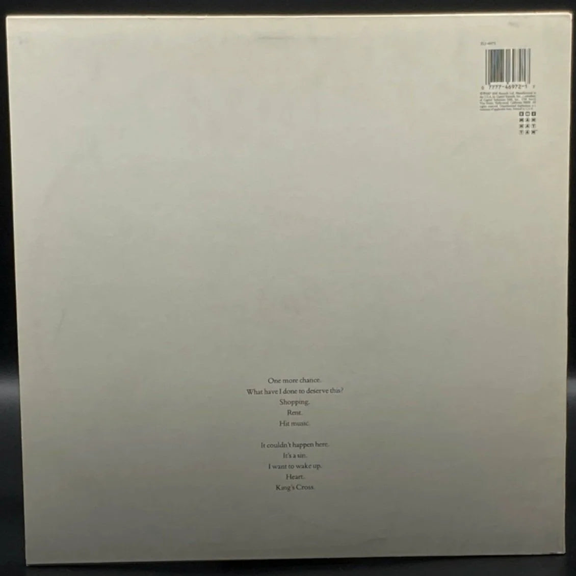 Pet Shop Boys - Actually