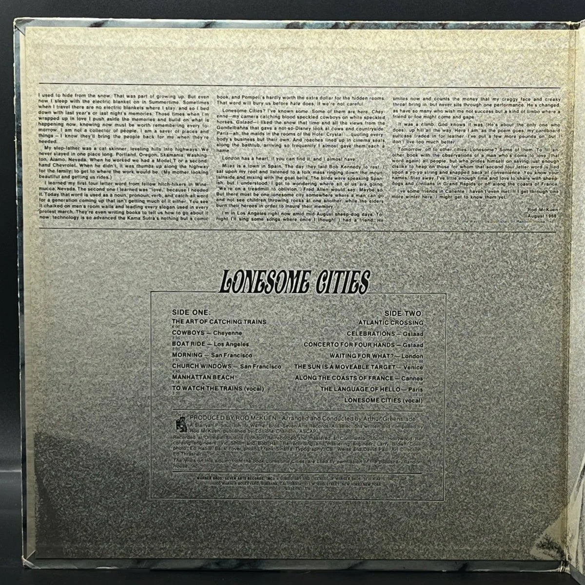 Rod McKuen - Lonesome Cities