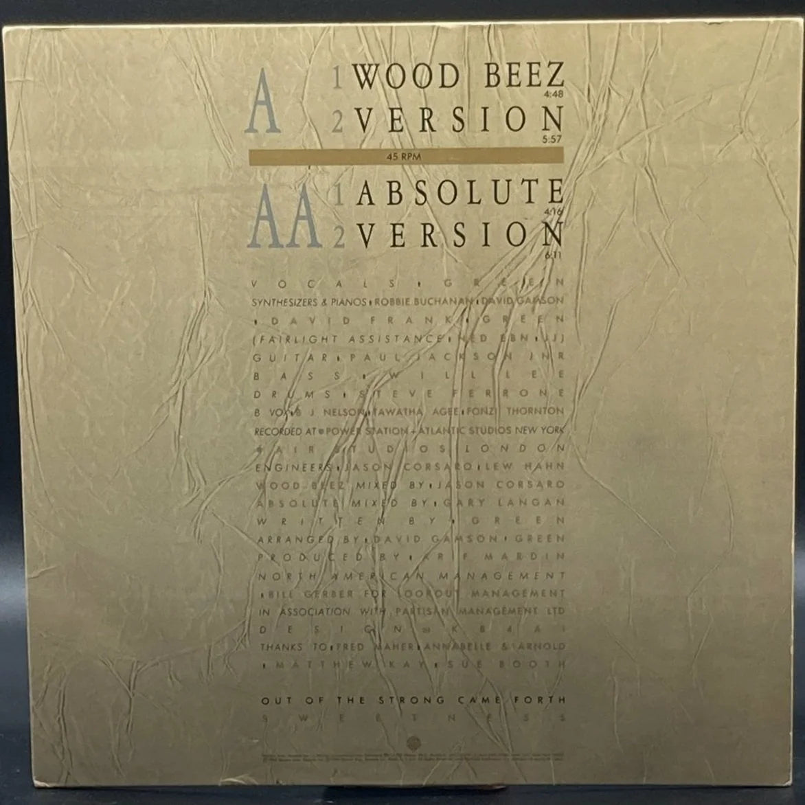 Scritti Politti - Absolute/Wood Beez (Single)