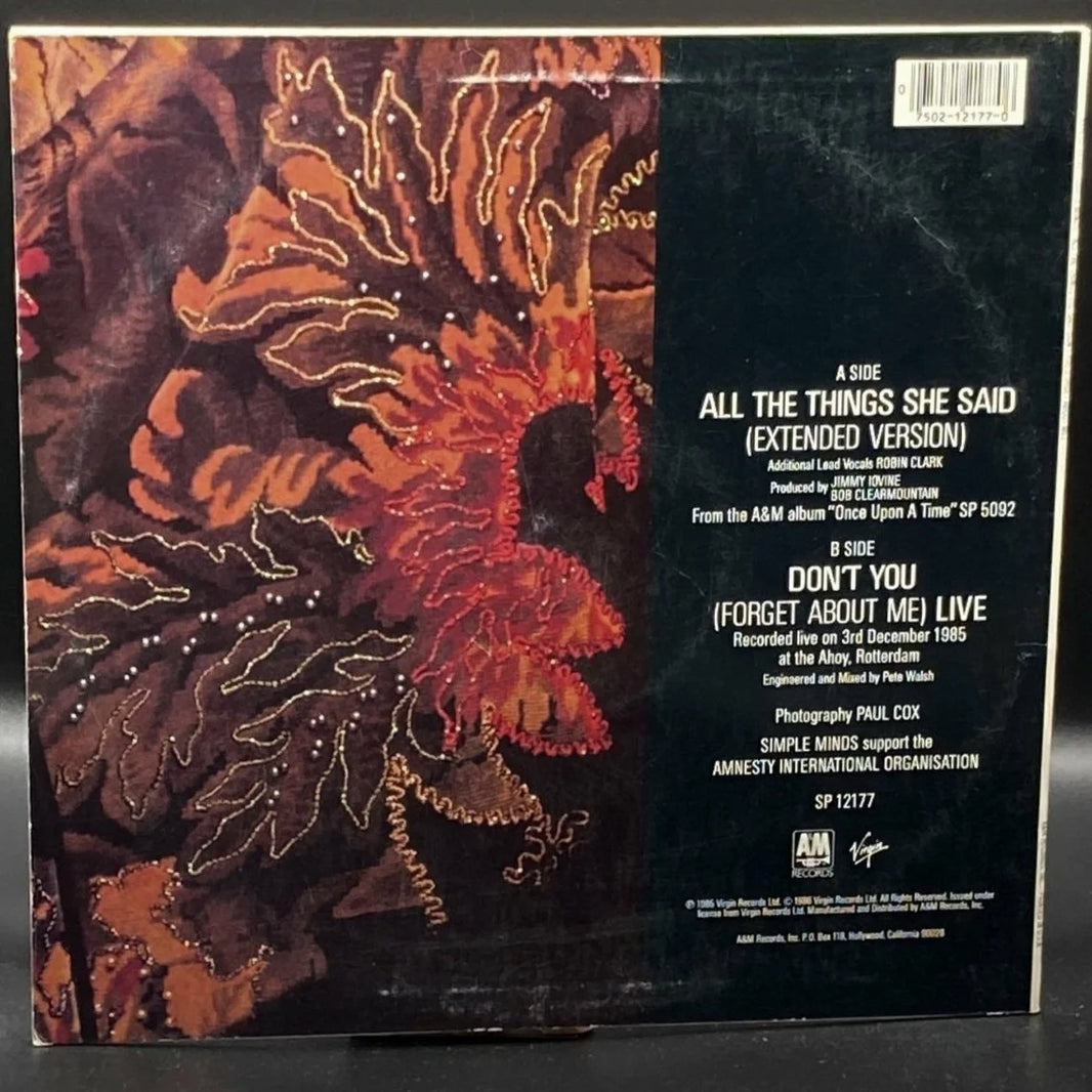Simple Minds - All The Things She Said (Single)