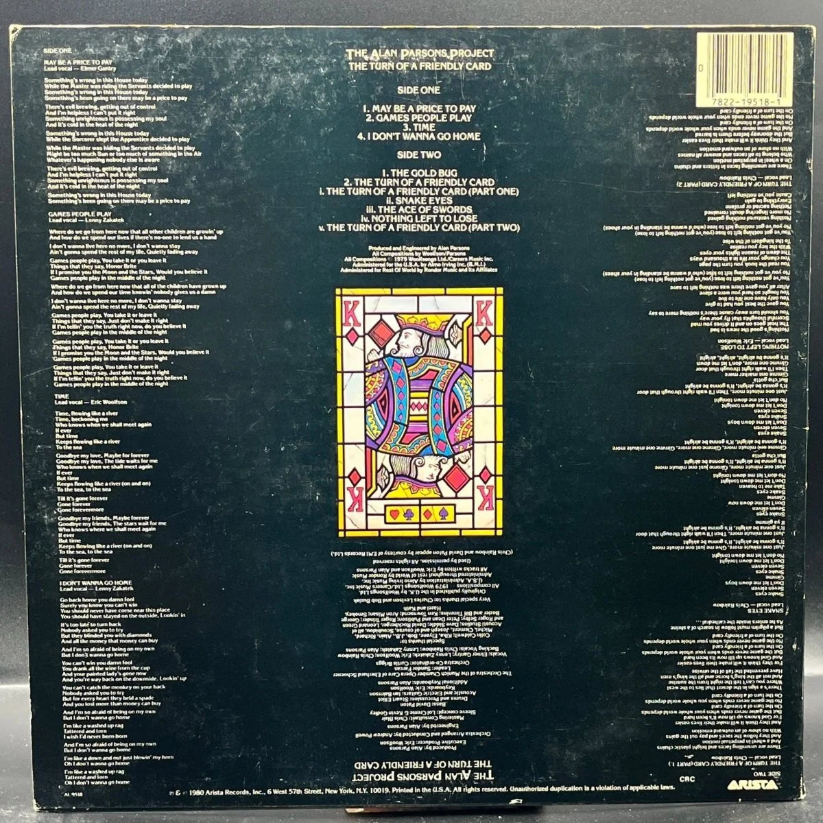 The Alan Parsons Project - The Turn Of A Friendly Card
