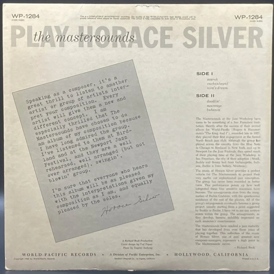 The Mastersounds - Play Compositions by Horace Silver