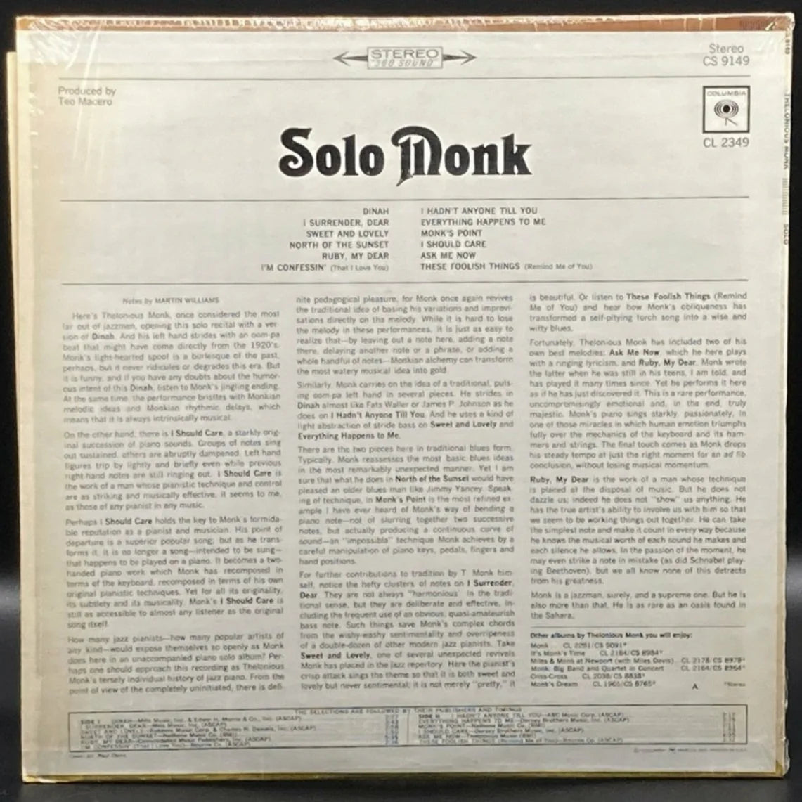 Thelonious Monk - Solo Monk